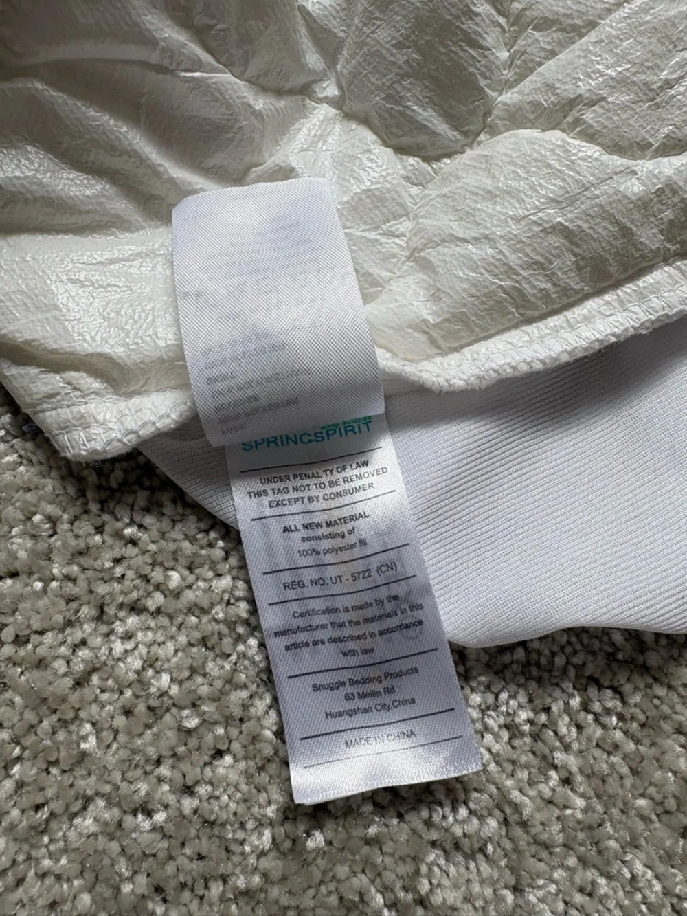 Twin Size White Quilted Mattress Protector - Soft Waterproof Cover